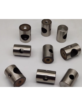 Stainless steel stair handrail guardrail column fittings through the round pipe connection